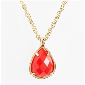 Kendra Scott Kiri in bright red necklace